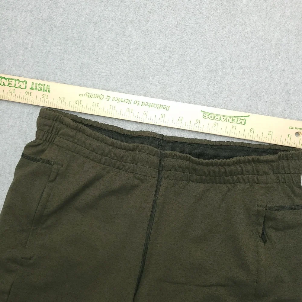 NOBULL Shorts Mens M Green Stretch Zip Pocket Running Training Athletic Gym